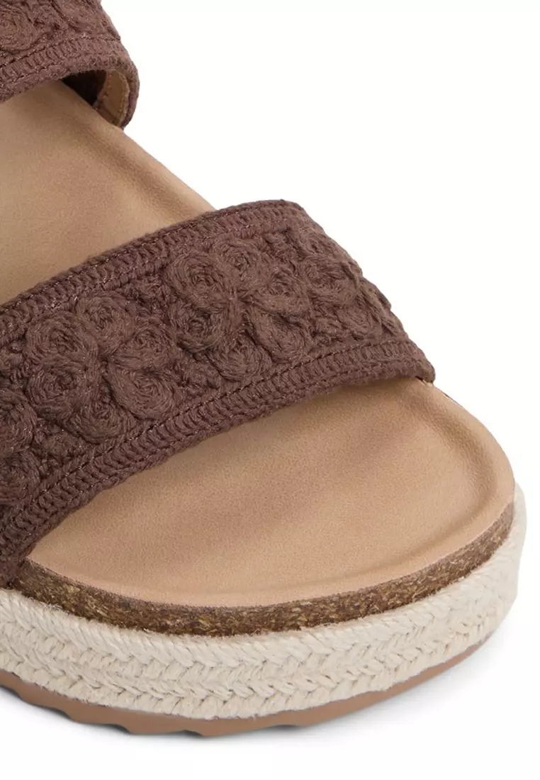 Janny Crochet Wedge Sandals