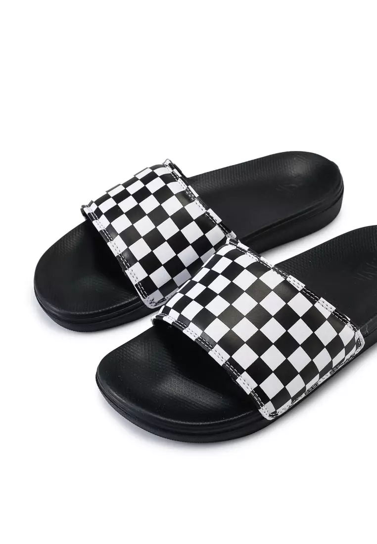 Checkered on sale flip flops