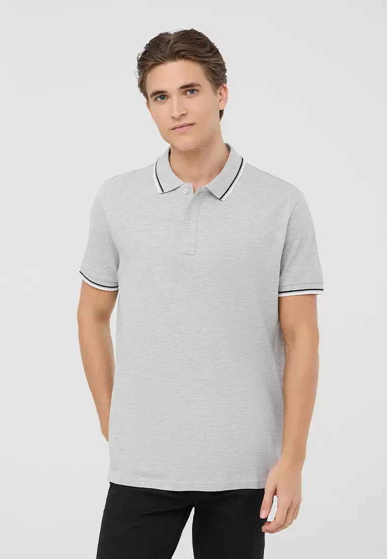 Terranova Man Short-Sleeved Polo Shirt