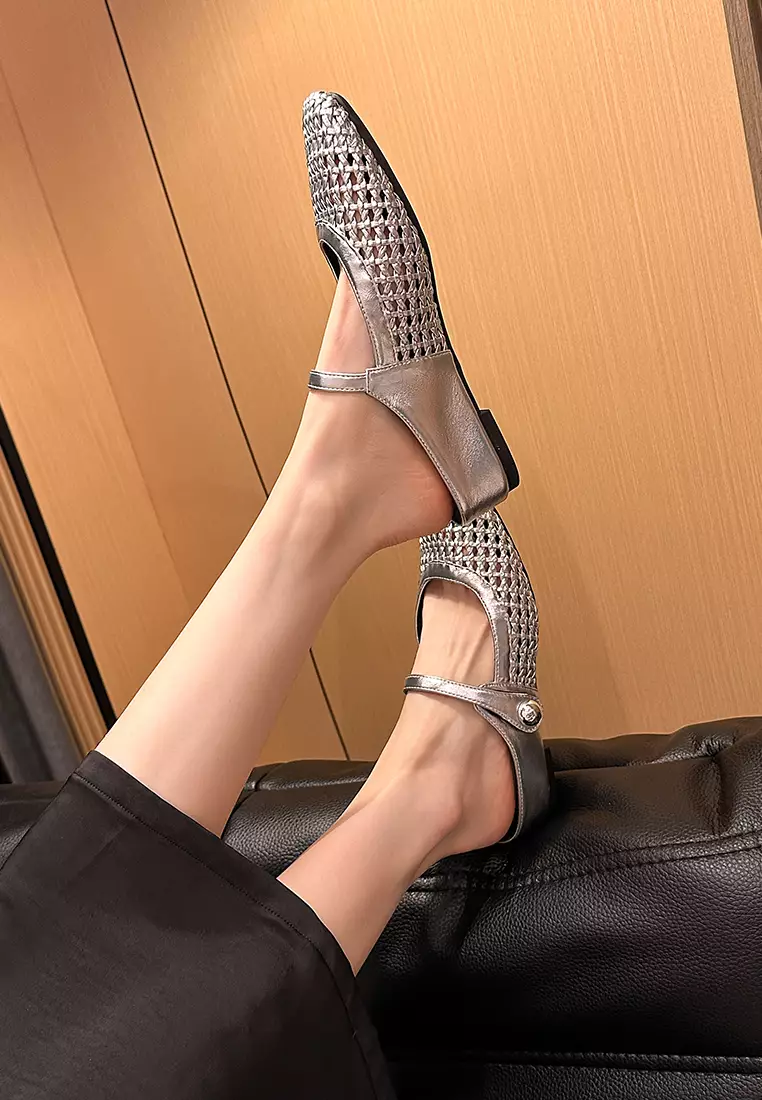 Mesh Hollow Strap Slip-Ons GH796-19