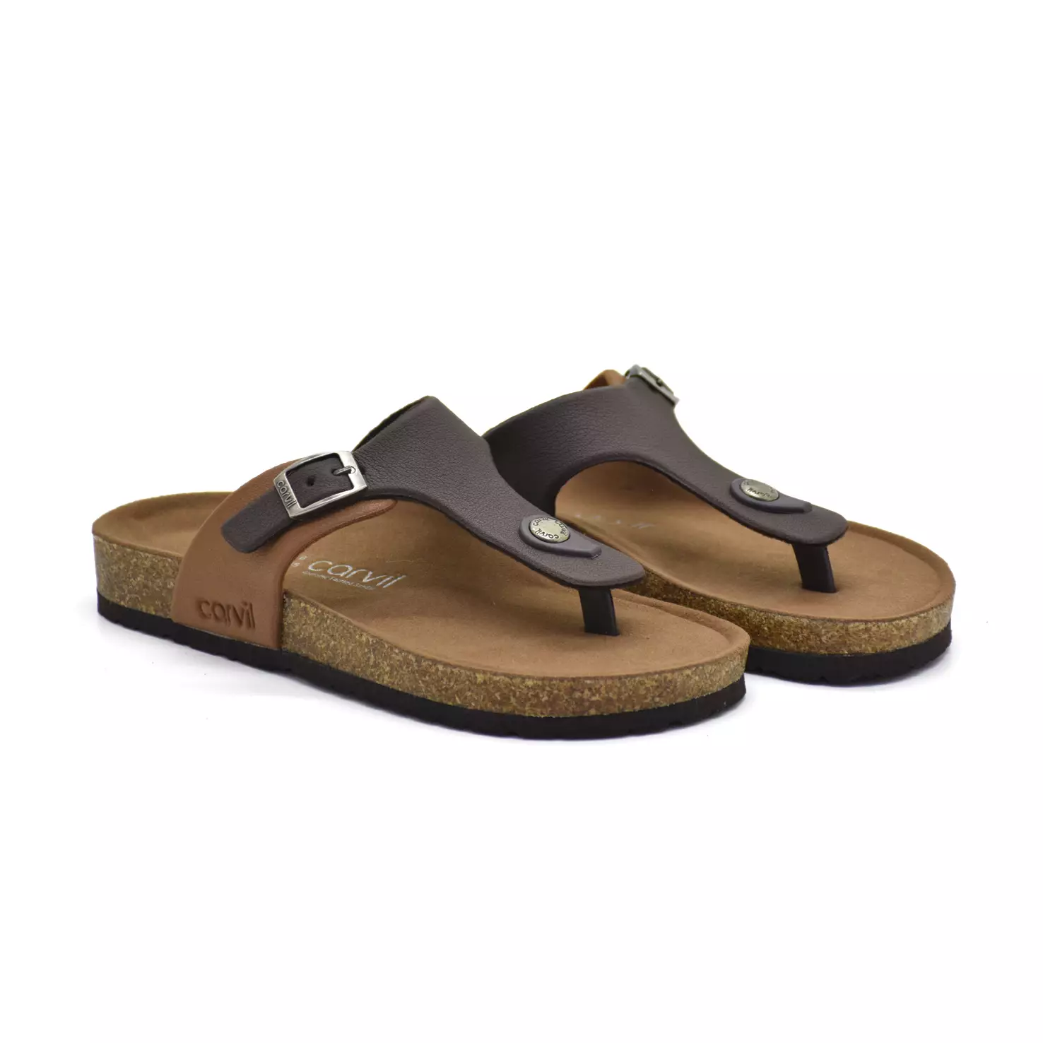 Carvil Sandal Anak Berlin-01 TP Dark Brown/Stone