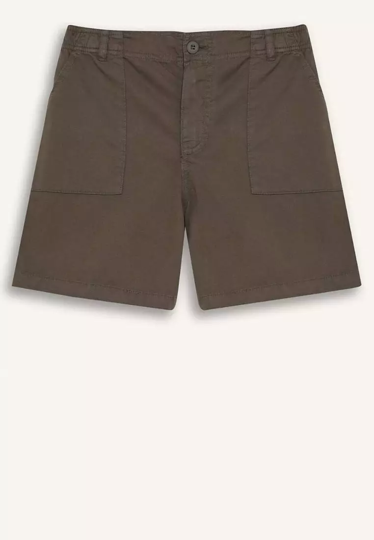 Buy DeFacto Coool Normal Waist Short Leg Gabardine Shorts F3318Ax25Sm ...