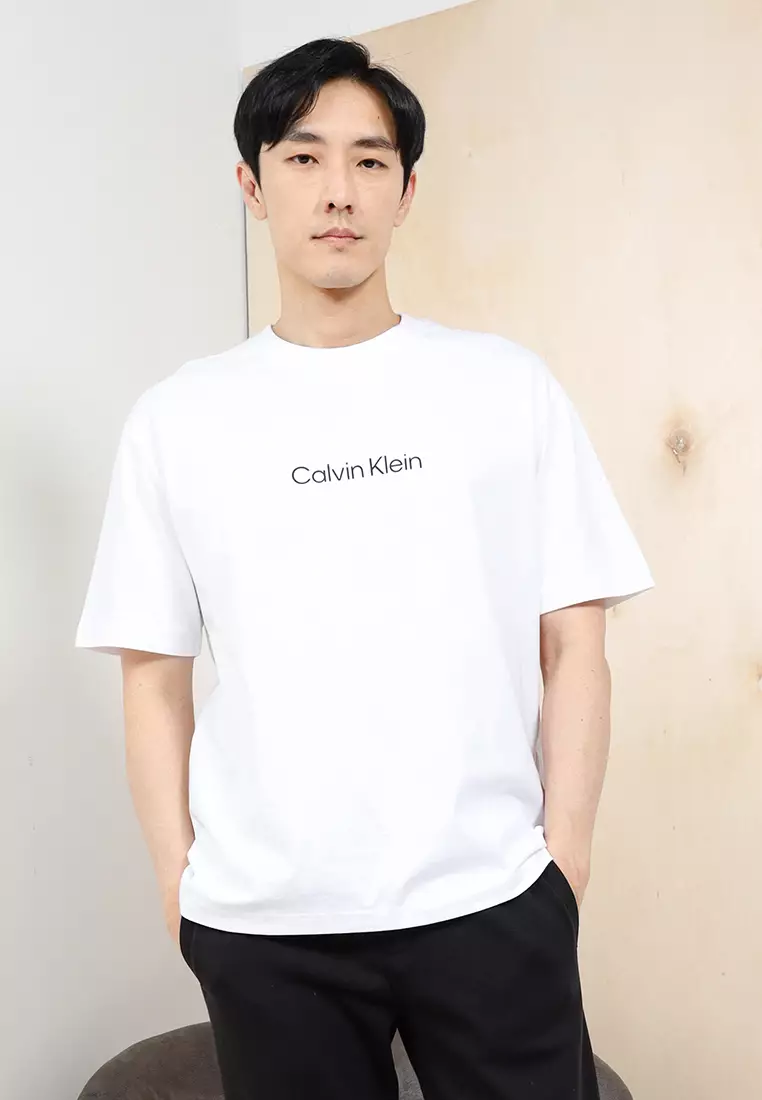 Calvin Klein Jeans Stacked Logo Long Sleeve T Shirt, $19
