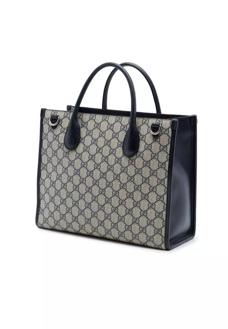 Pre-Loved Gucci Small Gg Supreme Interlocking G Tote