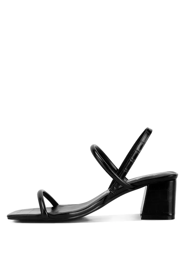 Buy London Rag Slingback Block Heel Sandals in Black Online | ZALORA ...
