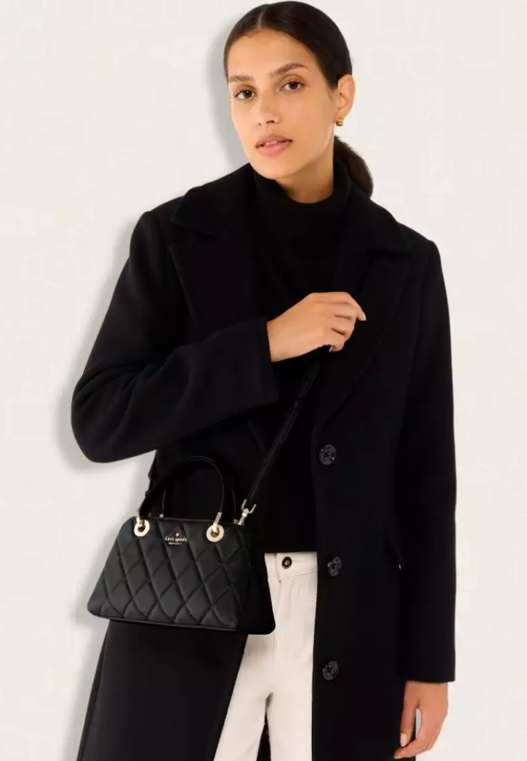 Kate Spade Carey Small Quilted Sullivan Satchel Black