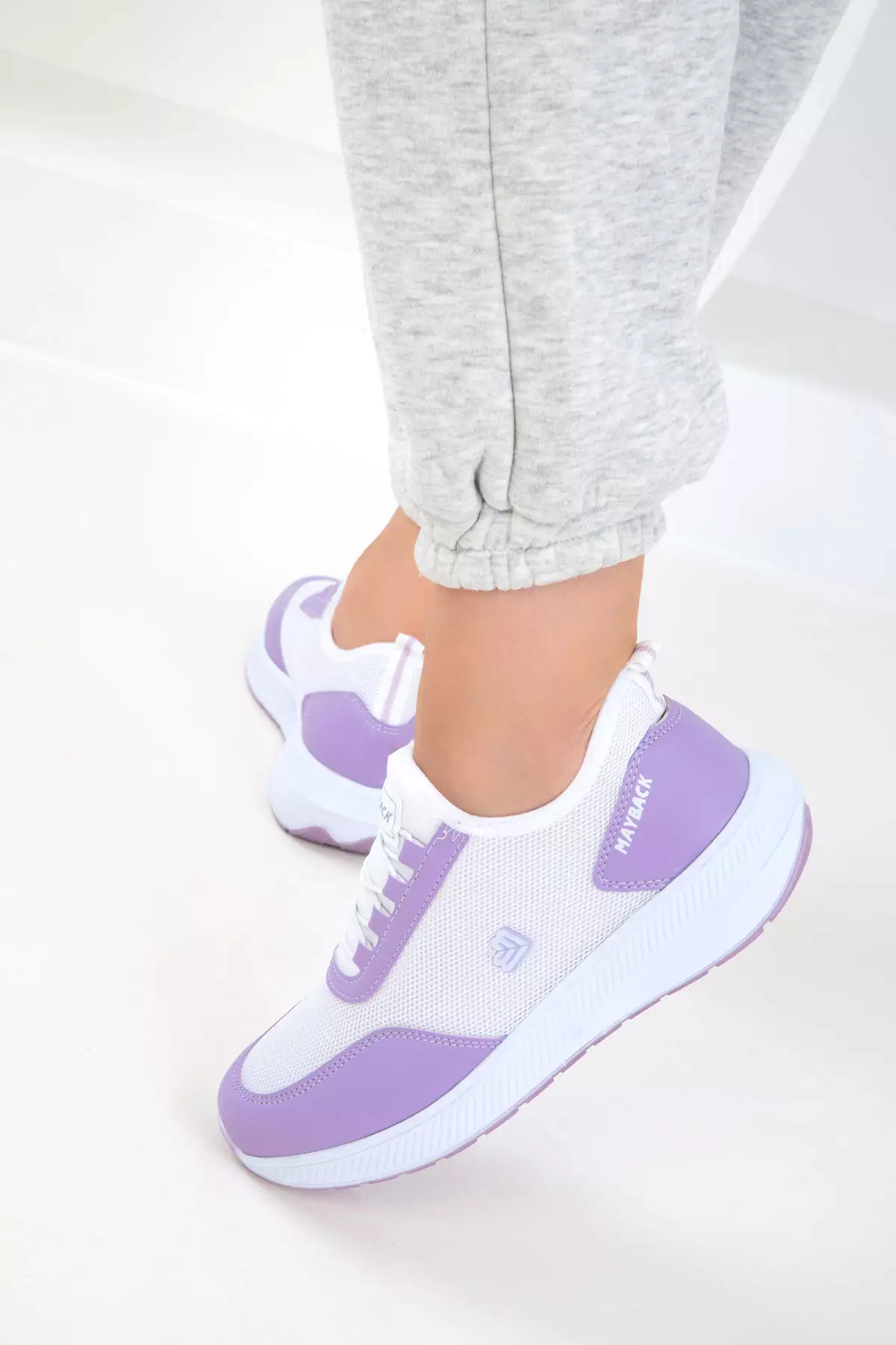 White-Lilac Women's Sneaker 20779