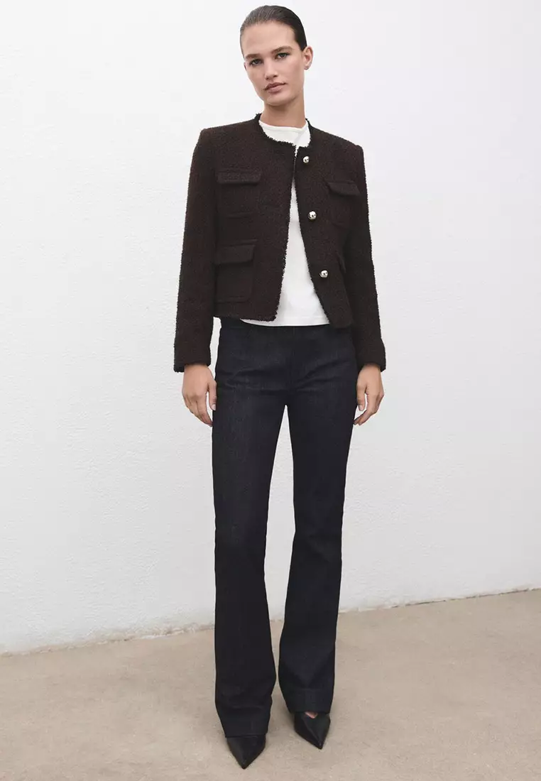 Tweed Jacket With Frayed Ends