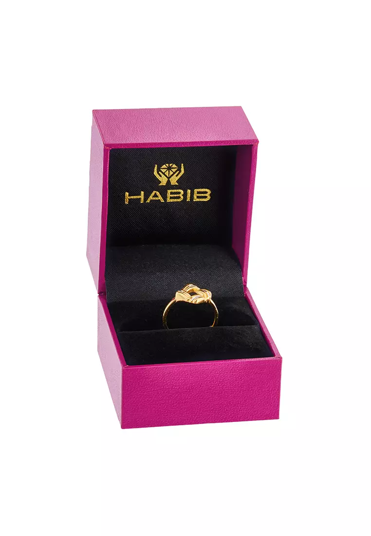 HABIB Oro Italia 916 Yellow and White Gold Ring GR56620924(YW)-BI (22K Gold)