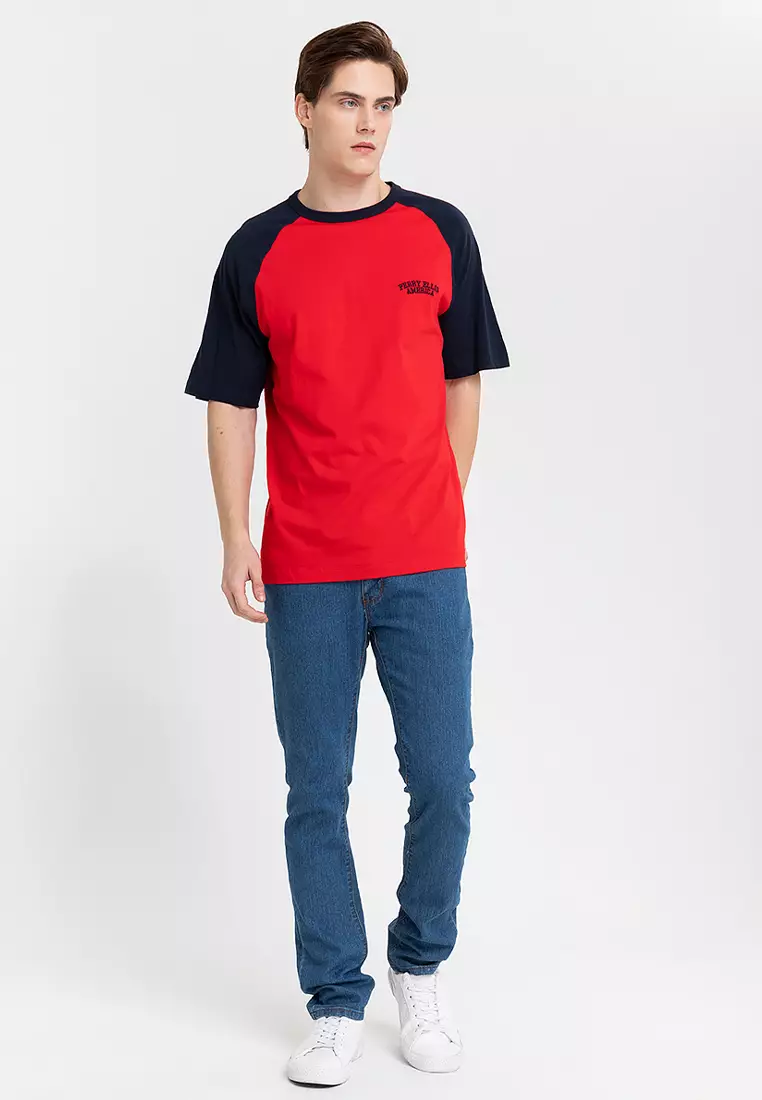Perry Ellis America Rgln Baseball Tee