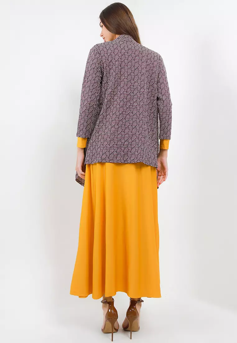 Lana Maxi Dress W/ Printed Jacket