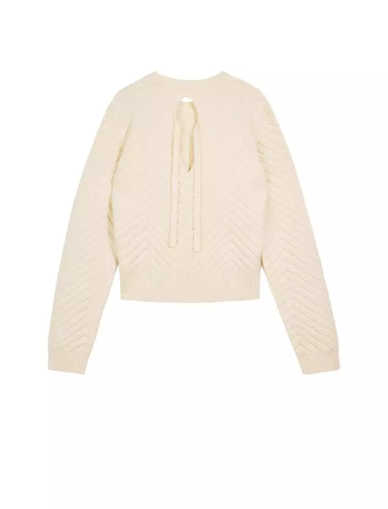 Long-sleeved cashmere pullover