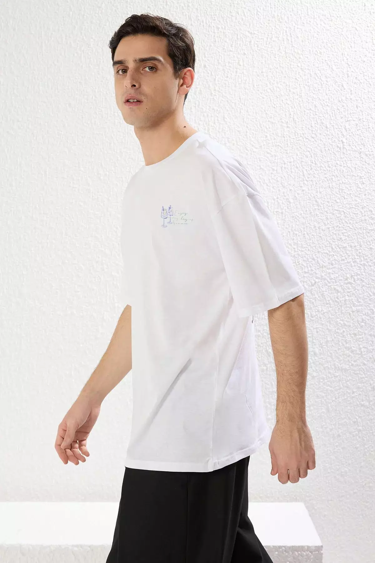 Oversize/Wide Cut Back Printed T-shirt