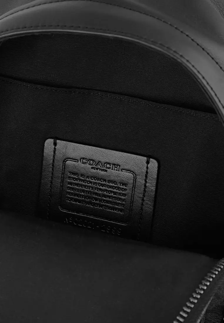 Buy Coach Coach West Pack Bag In Signature Canvas With Varsity Stripe ...