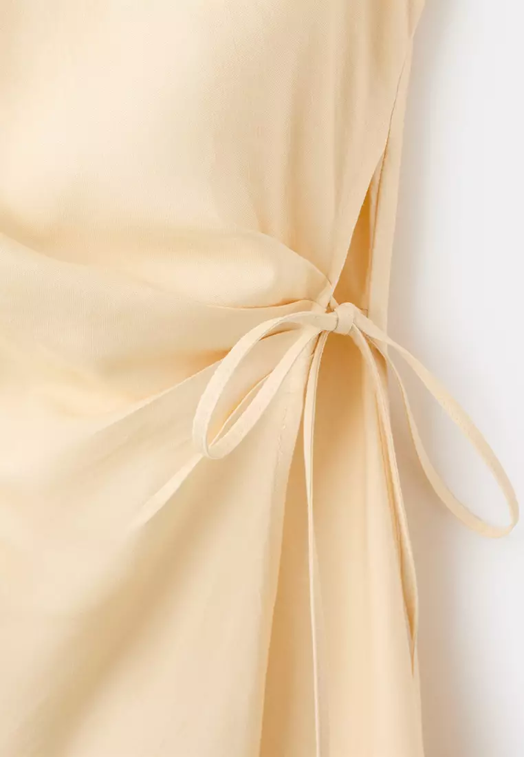 Wrap Midi-Dress With Knot