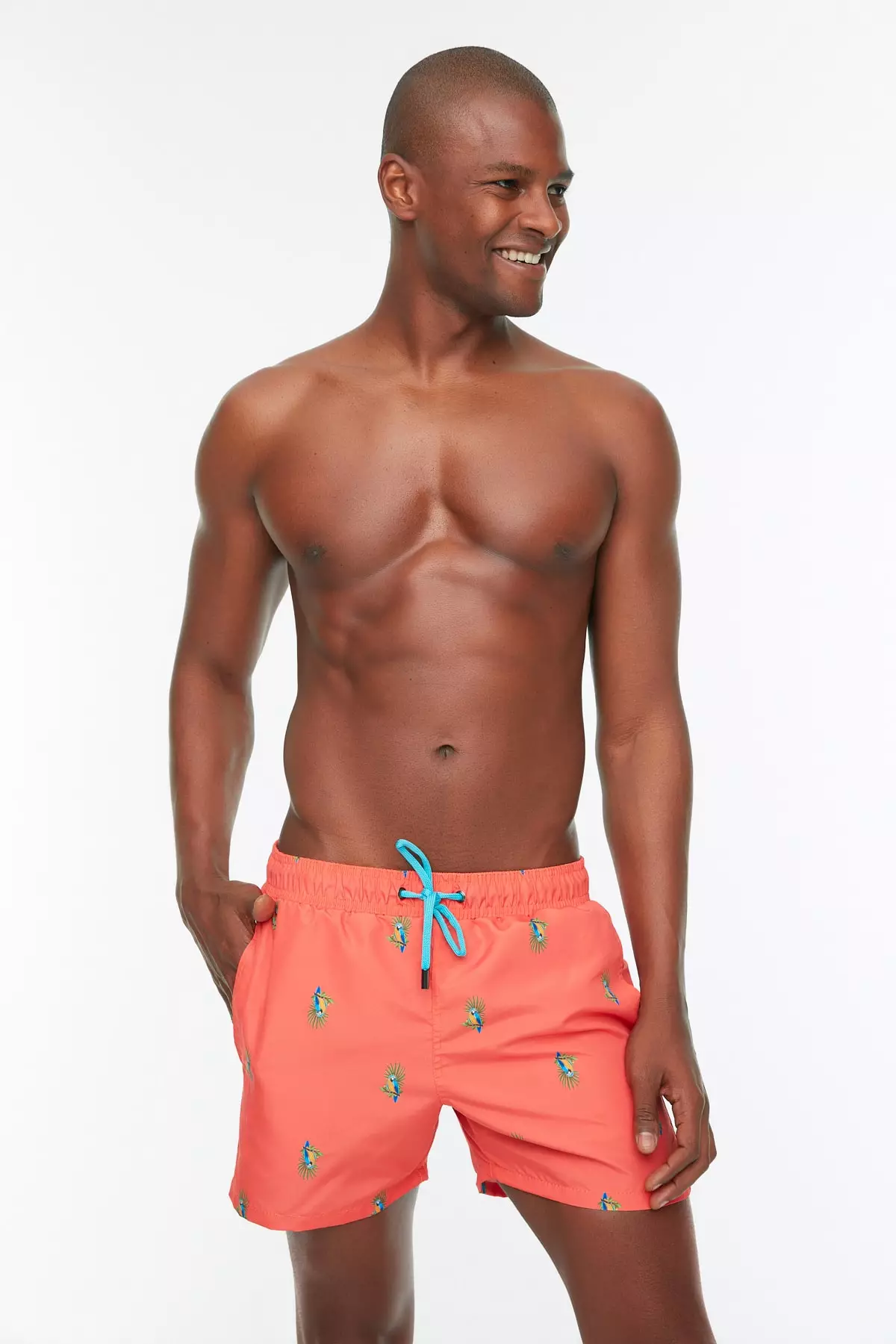 Trendyol Men s Red Men s Short Tropical Swimwear Marine