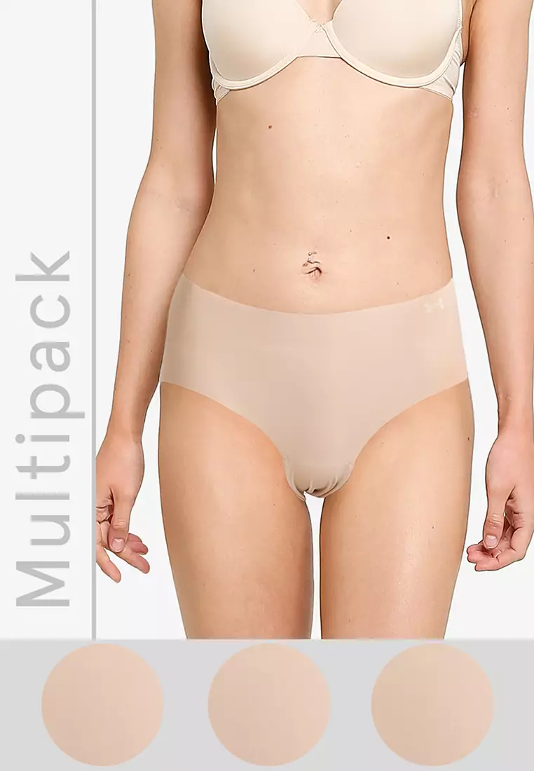 Buy Under Armour Pure Stretch Hipster Underwear 3 Packs in Beige 2024  Online