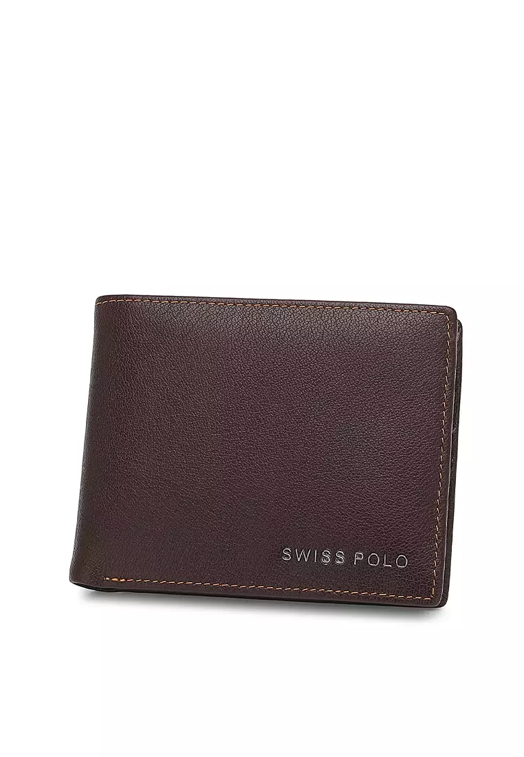 Men's Genuine Leather RFID Blocking Fortune Wallet (Genuine 皮具錢包) - 棕色