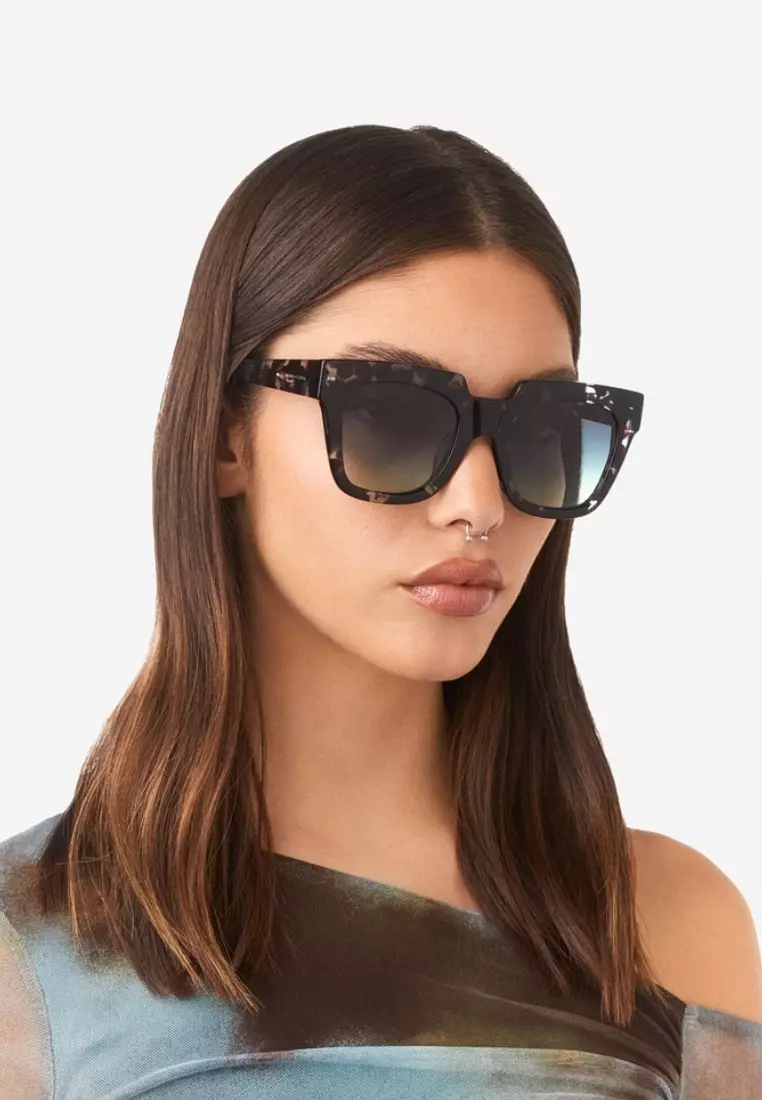 HAWKERS Diamond Black Dark ROW X Sunglasses for Women, Female. Official Product Designed in Spain