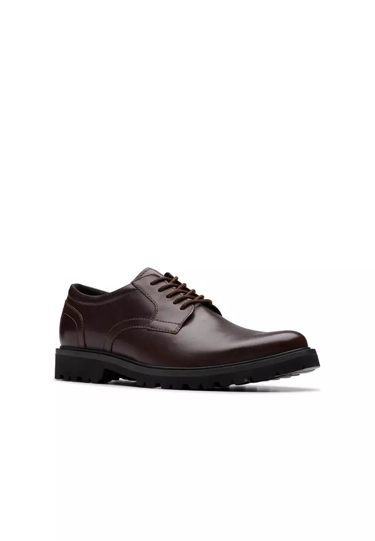 Mens Berwick Lace Derby Shoes - Brown Leather