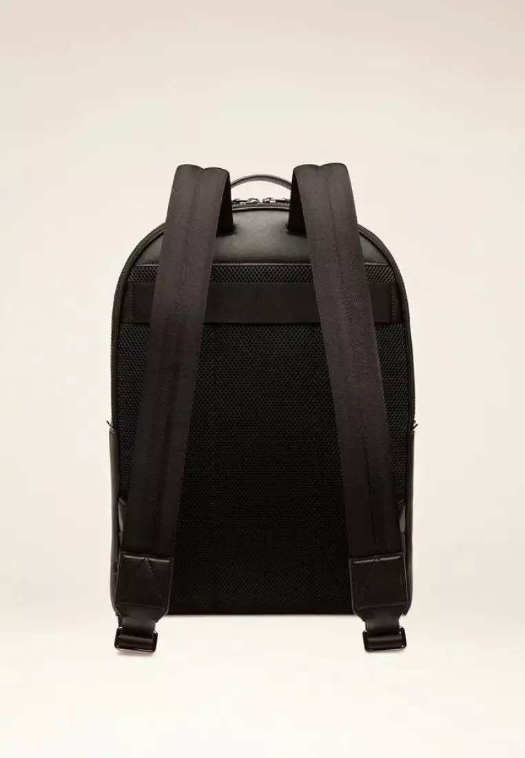 Bally Mavrick Recycled Leather Backpack In Black