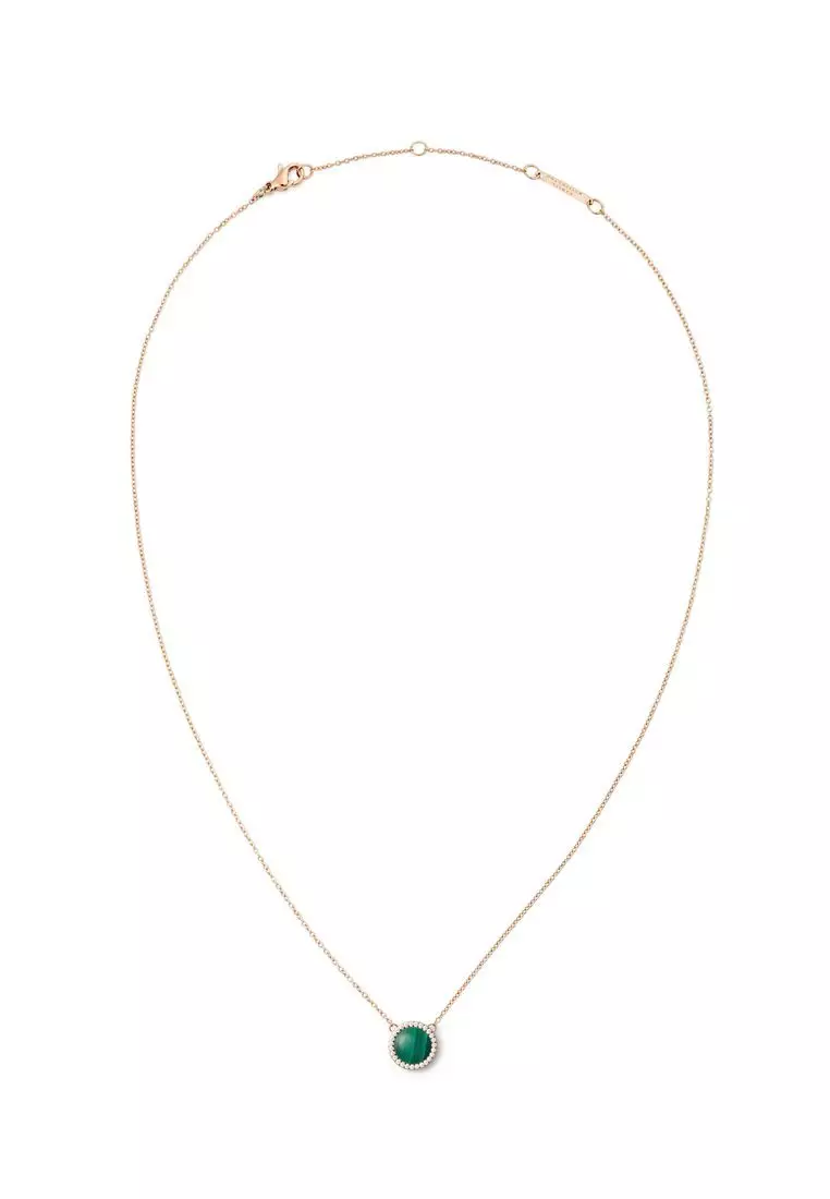 Audrey Necklace Malachite Rose Gold - Unisex Necklace for women and men stainless steel Necklace DW Official Authentic Original kalung perempuan lelaki DW