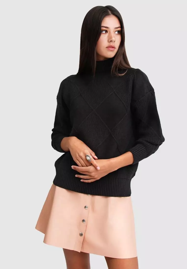 Superlative black turtleneck shop