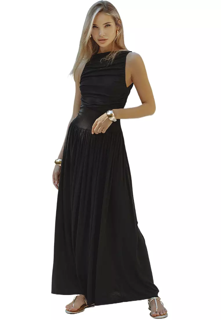 Sunnydaysweety New sexy sleeveless slim fit waist solid color dress  CA25042271BK 2026 | Buy Sunnydaysweety Online | ZALORA Hong Kong