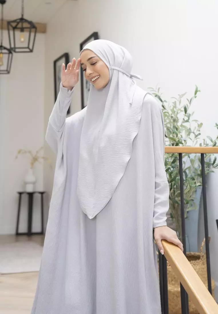 Hafsha Abaya Set Light Grey