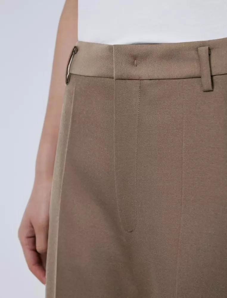 Straight Cut Ankle-Length Pants
