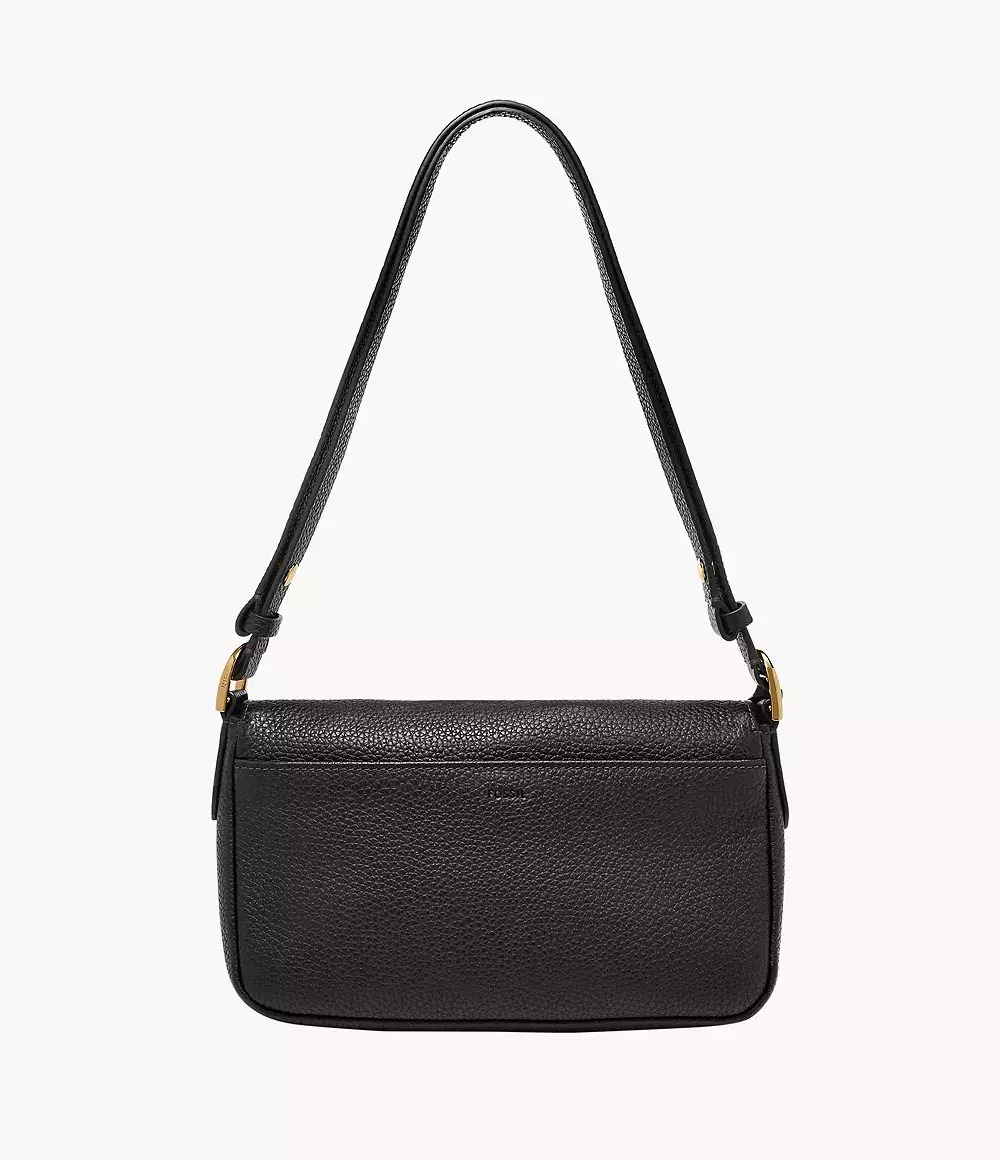 Fossil Lennox Leather Shoulder Black Tas Bahu Wanita ZB11116-001