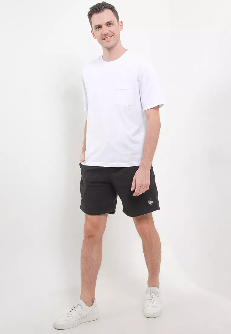 BULFARO Celana Pendek Boardshort Caspian Cotton Fleece - Black