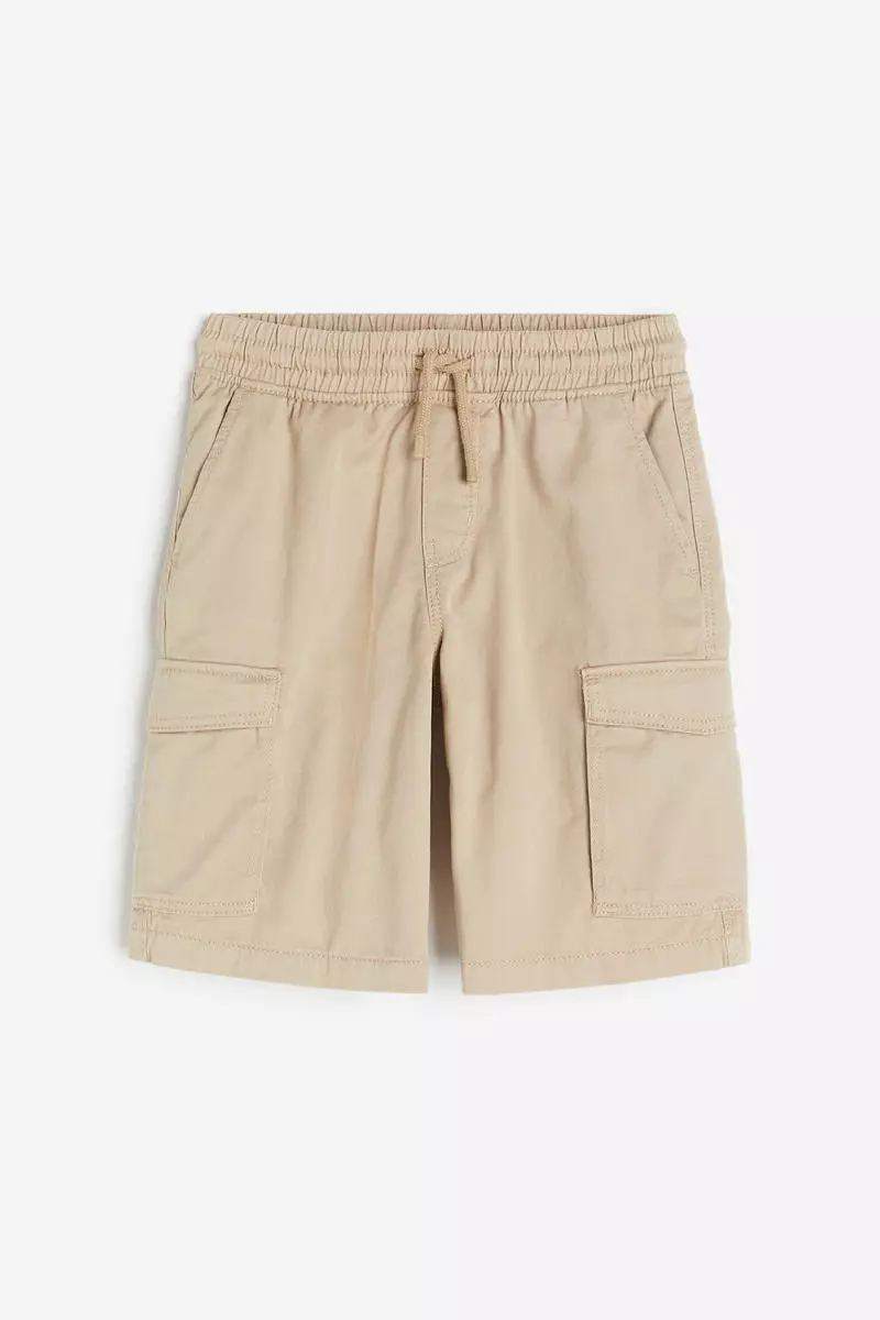 H and m khaki shorts on sale