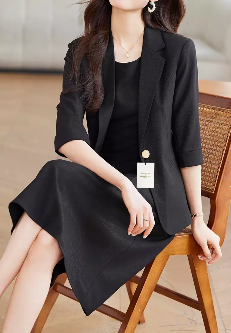 Buy HAPPY FRIDAYS Fashion Fit Lapel Suit Jacket YGH-EQ8909 2026 Online |  ZALORA