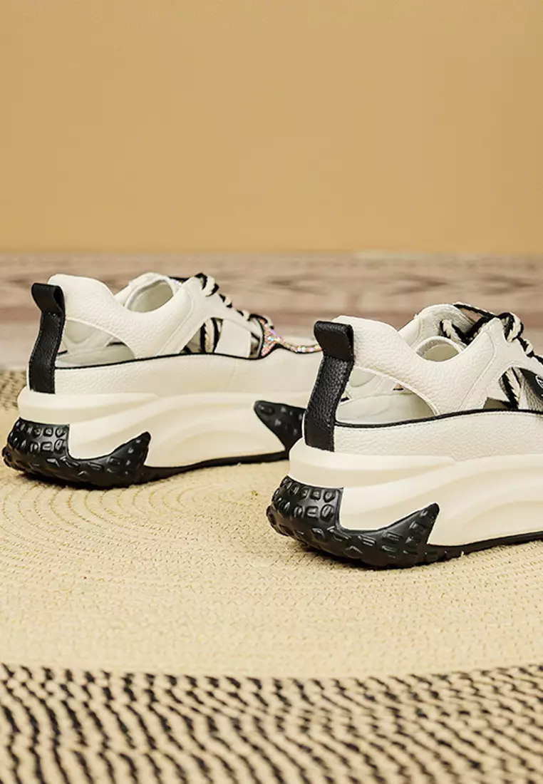 Twenty Eight Shoes VANSA Fashionable Hollow Cow Leather