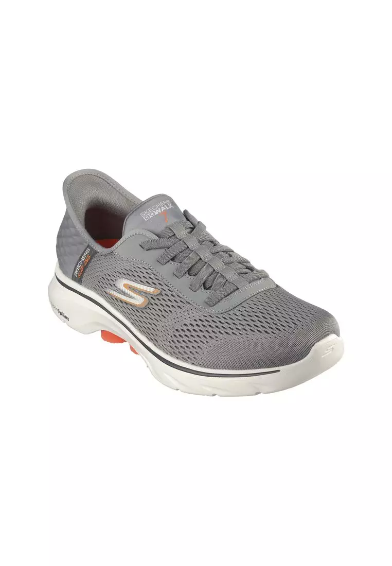 Discount on Skechers  shoes - SKU:  Mens Go Walk 7 Slip-Ins - Hyper Pillar Mesh W/ Bungee Closure