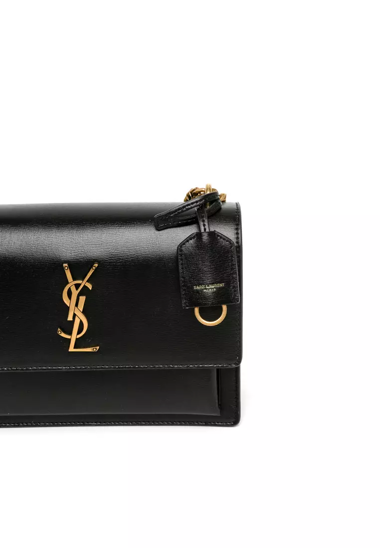 Ysl black discount crossbody gold chain