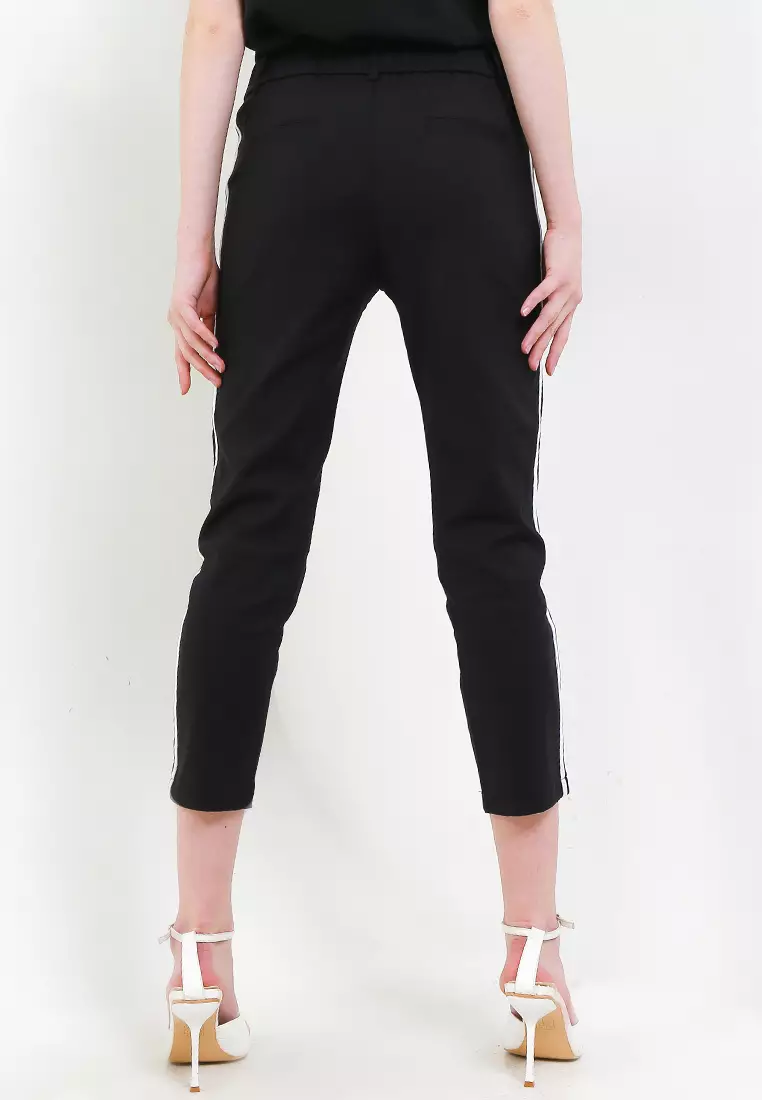 Stretch and back waist Rubber long pant
