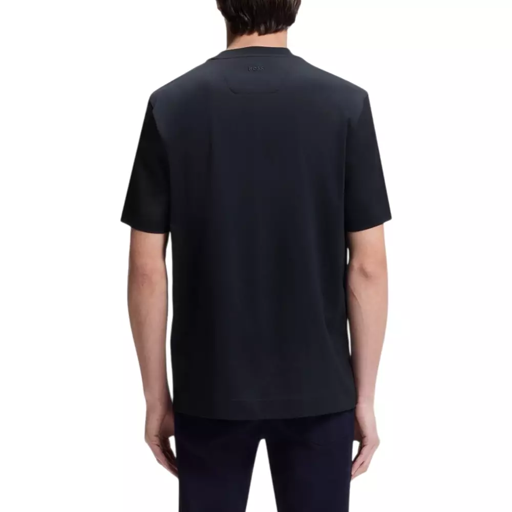 C-Taut B X Aston Martin Mercerised Cotton T-Shirt with Car Artwork Dark Blue