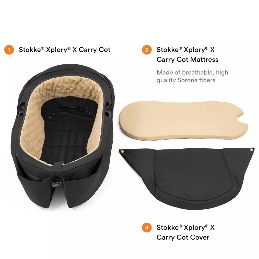 Stokke Xplory X Signature Accessories Carry Cot - Kereta Dorong Lipat Bayi Travelling