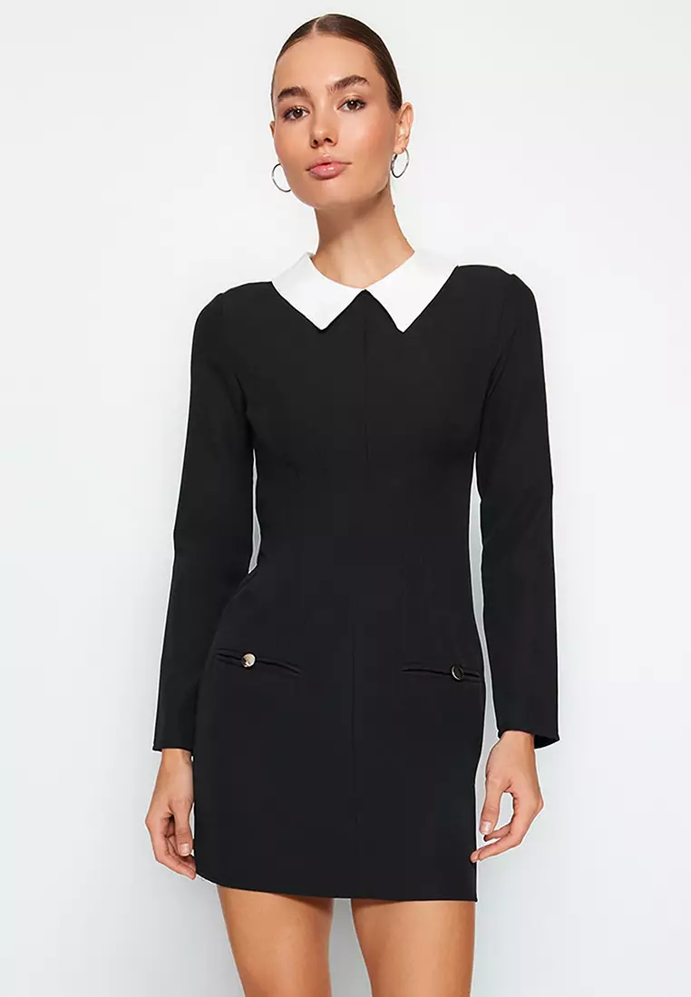 Buy Trendyol Collar Detail Woven Dress Online | ZALORA Malaysia