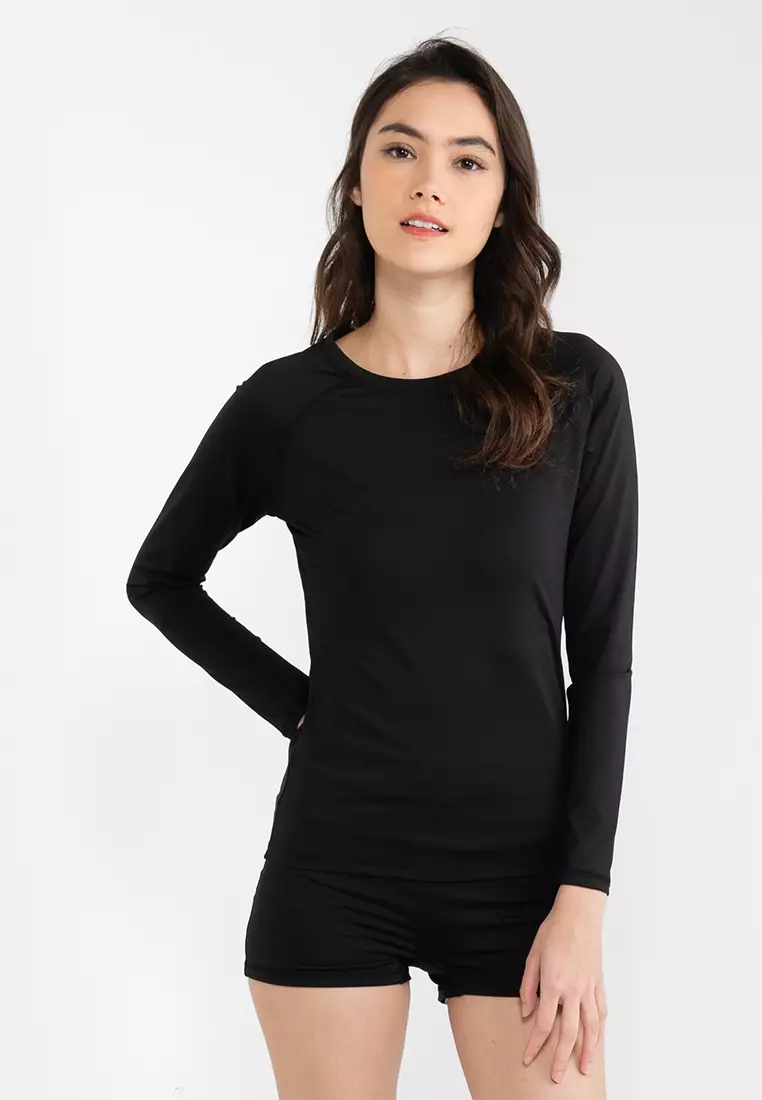 Buy Women's Bodies Black Long Sleeve Tops Online