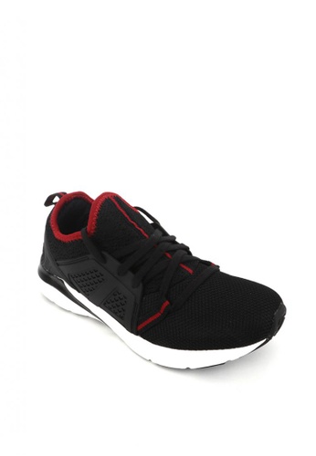 World balance black running shoes