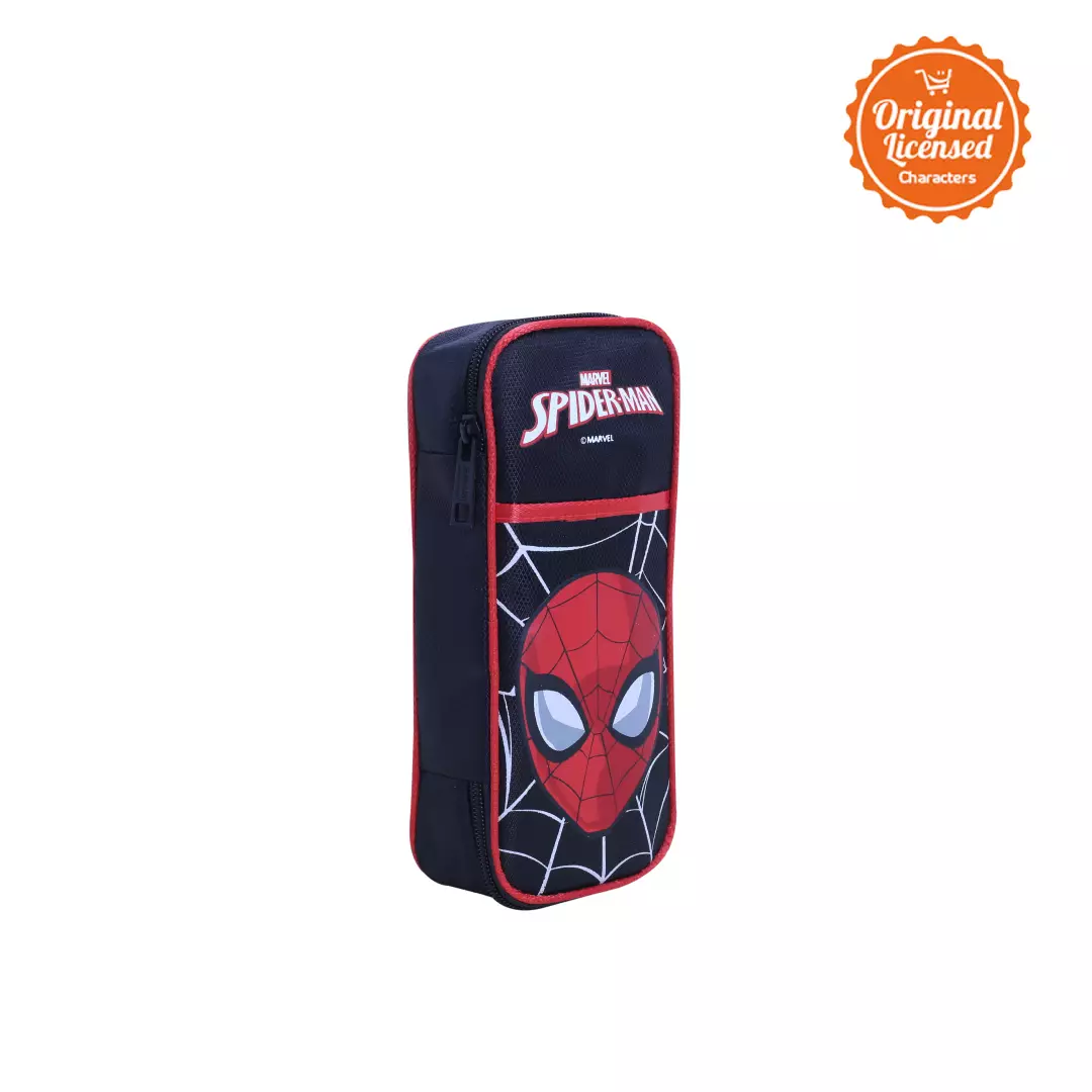 Tempat Pensil Spiderman Original – Pencil Case Spiderman Hitam 22x9 cm | Kotak Pensil Anak Marvel