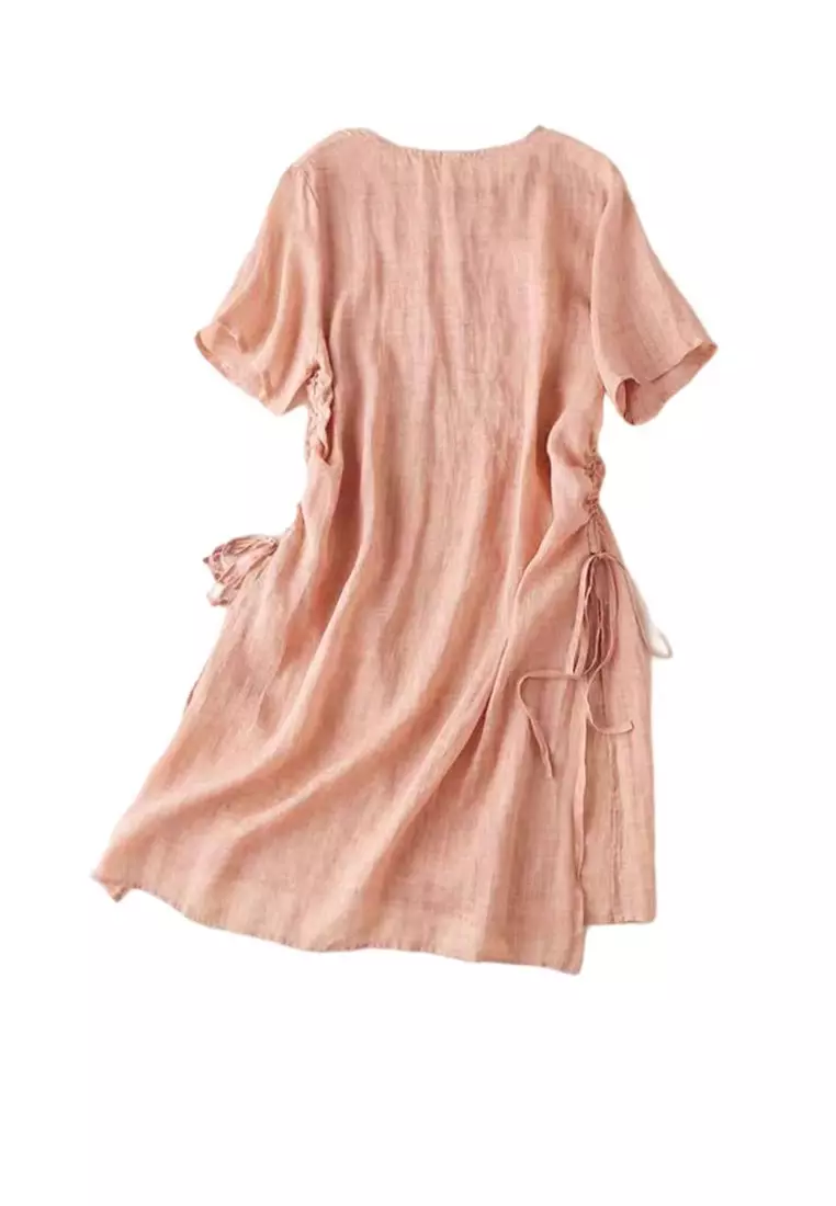 Tunic Round Neck Short Sleeve T-shirt RZ8906