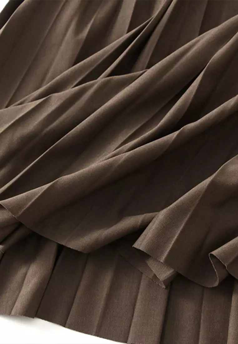 Simple High Waist Pleated Skirt AF0211