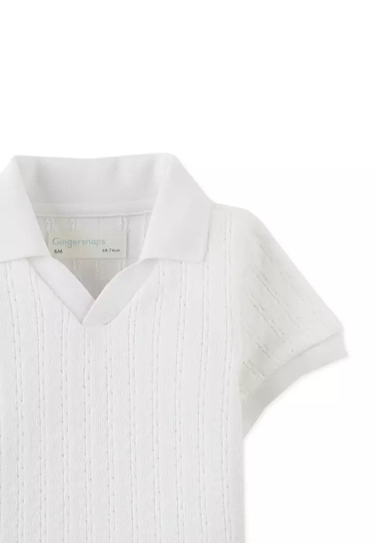 Baby Ludwig Cable Jersey Polo Shirt