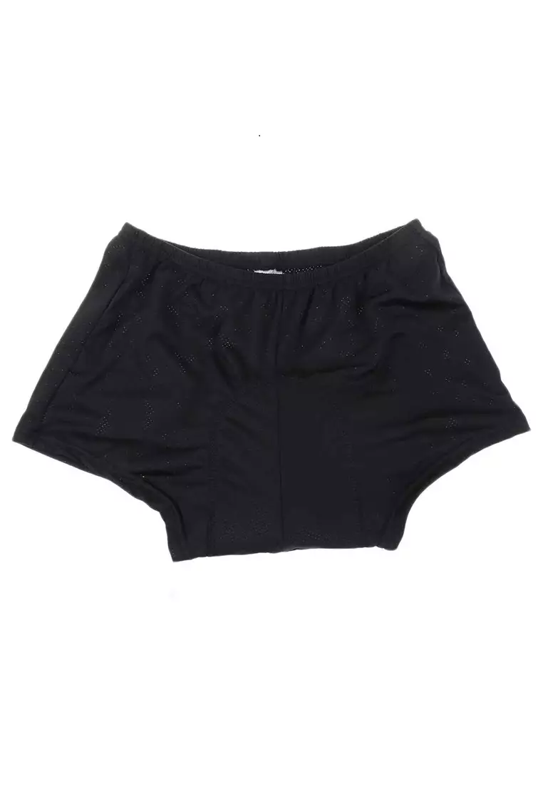 Rishham Cycling Short Pants dengan 3D Padded Sponge Material Cotton ORIGINAL - Black