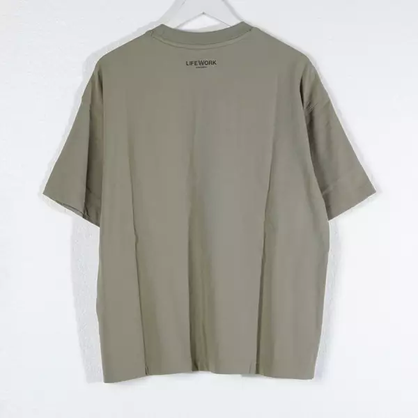 Kaos LIFE WORK RADOG 3D FIGURE SILVER OLIVE TSHIRT 100% ORIGINAL