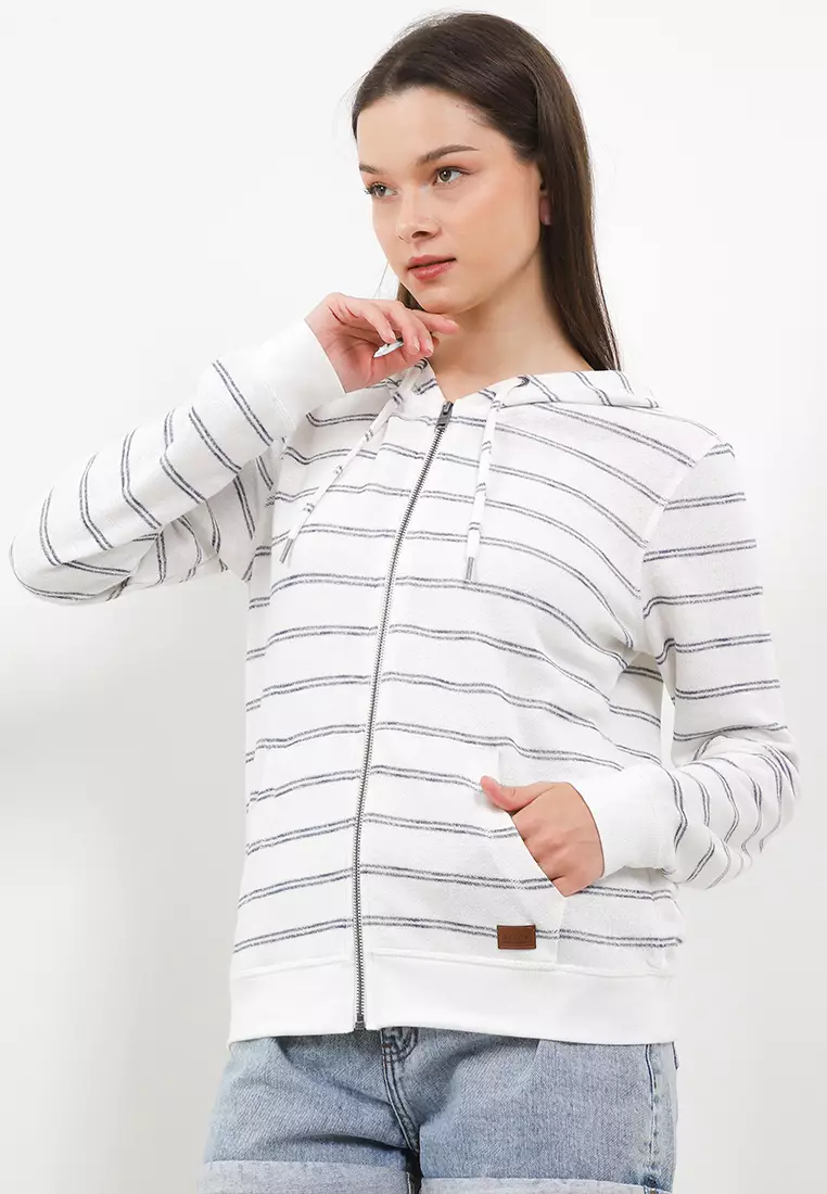 Roxy striped hoodie discount